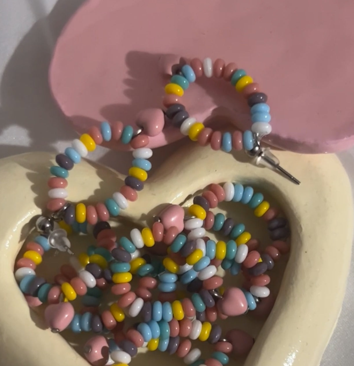 Candy string necklace earrings