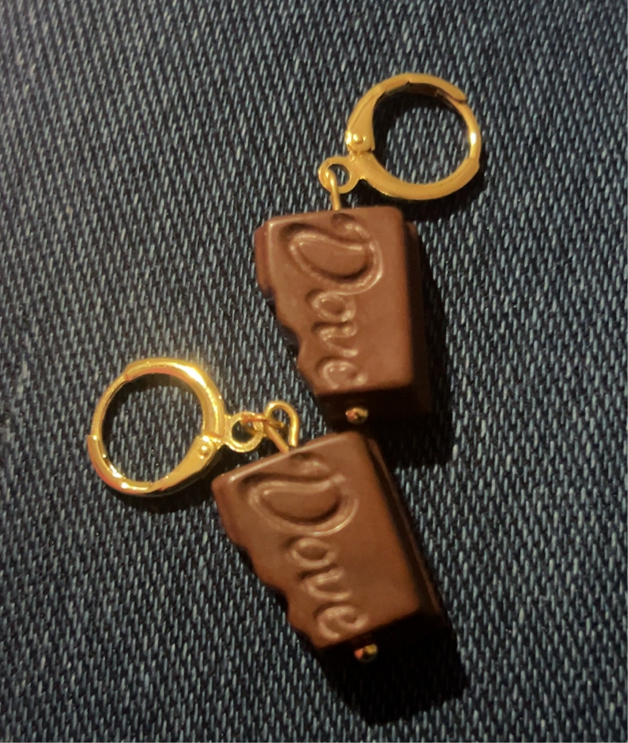 Milk chocolate dove earrings