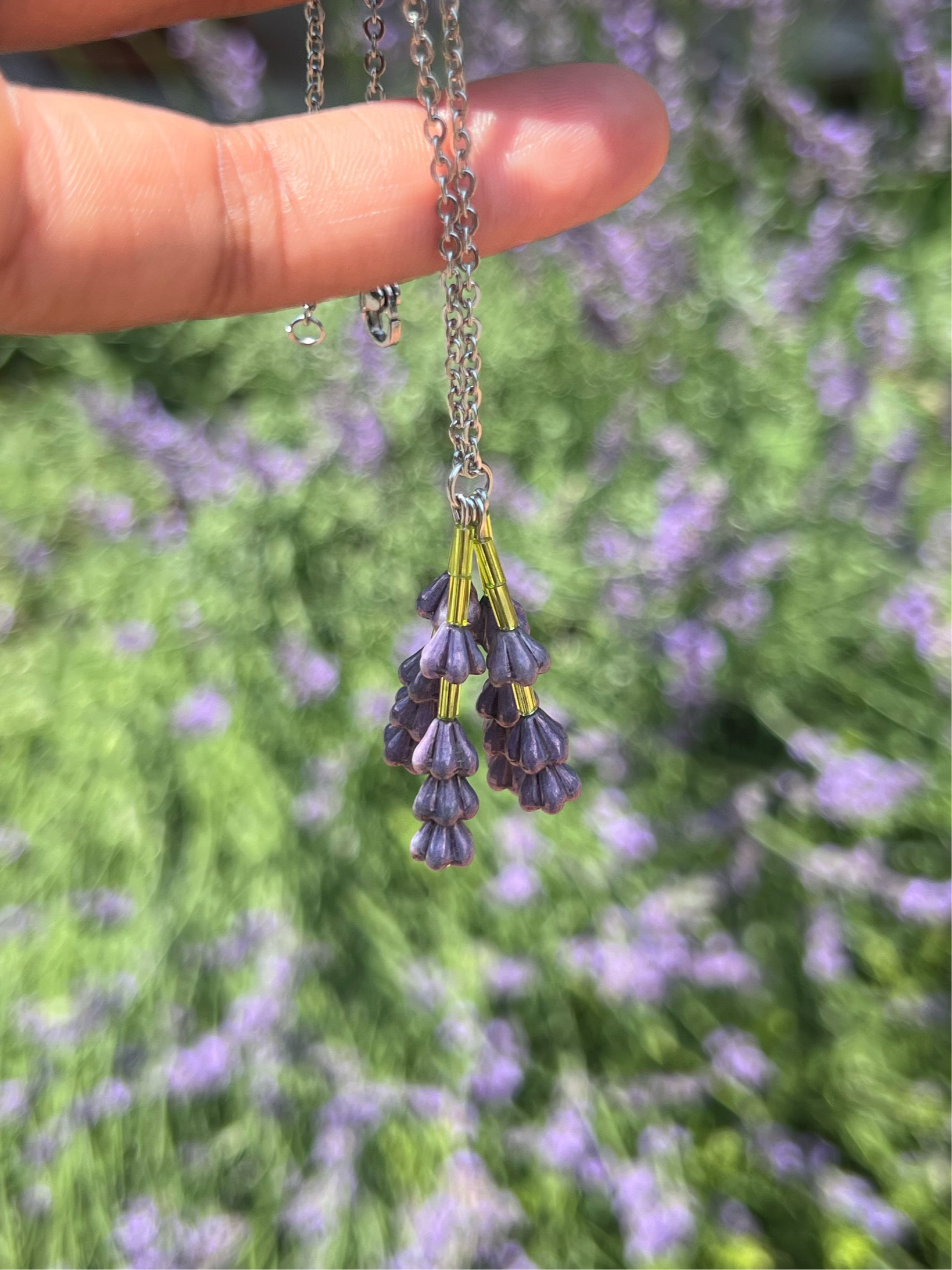 lavender flower jewellery Bundle of lavender necklace – alexa art boutique