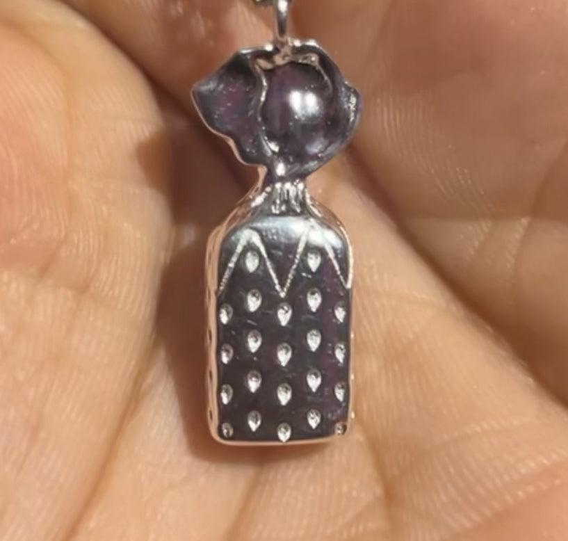 Strawberry bon bon charm sterling silver