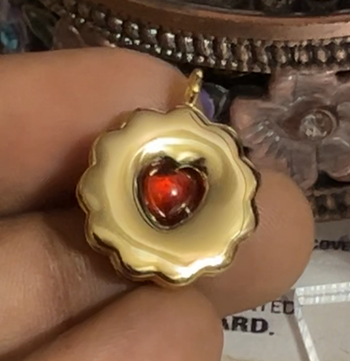 14k Gold plated Jammy biscuit charm