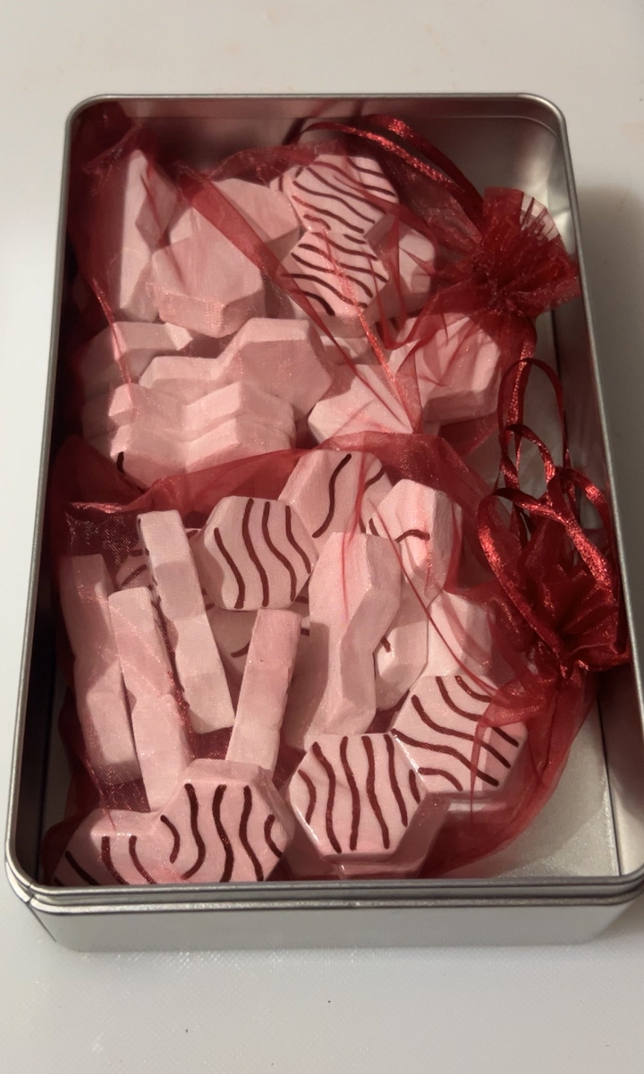 Zebra cake dominoes