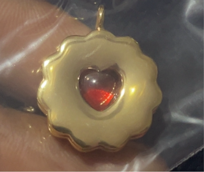 14k Gold plated Jammy biscuit charm