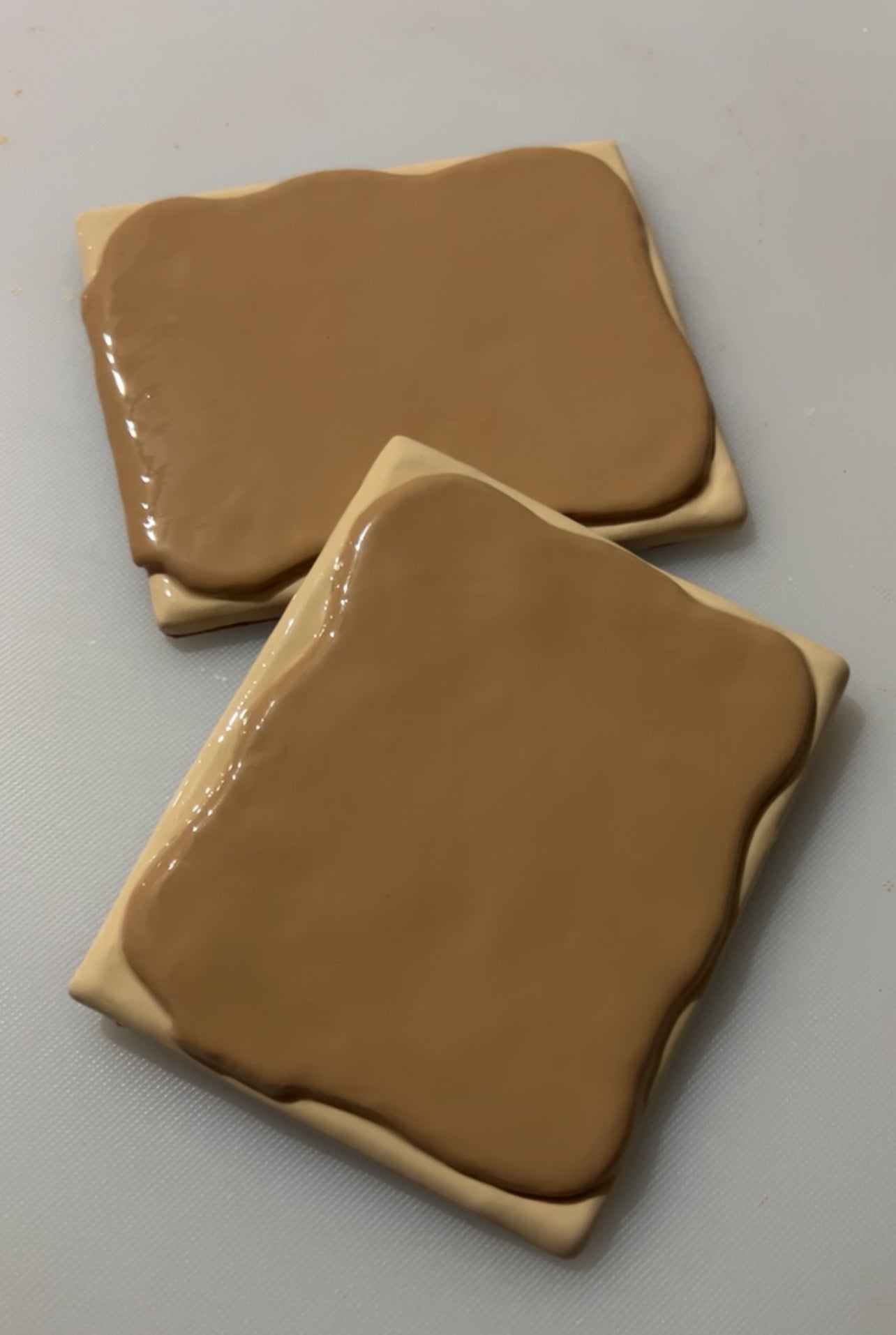 2 pc brown sugar cinnamon poptart coasters