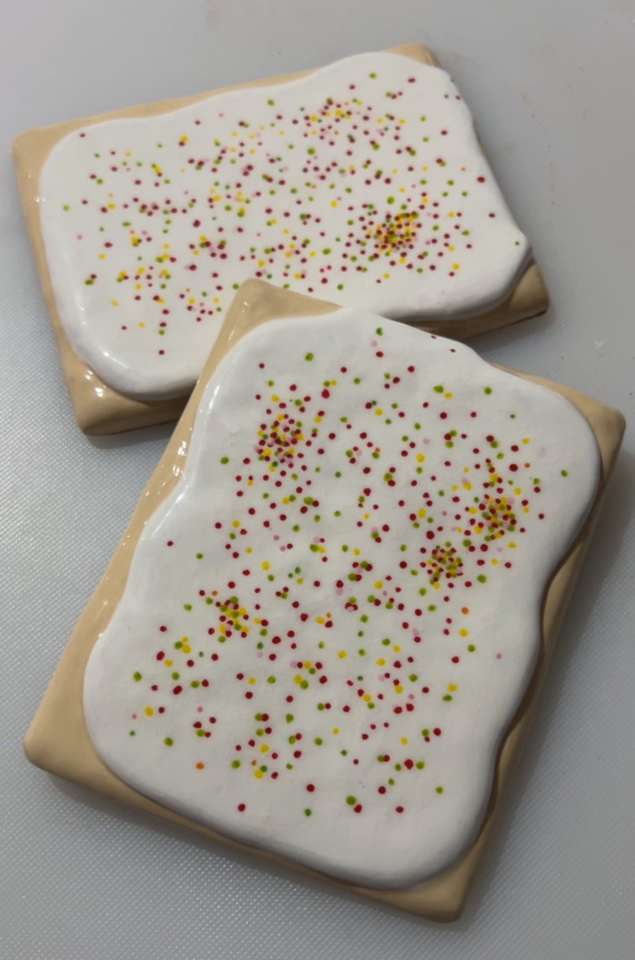 2 pc Strawberry poptart coasters