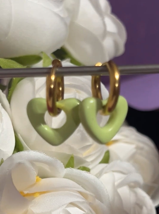 Key lime pie huggie hoops