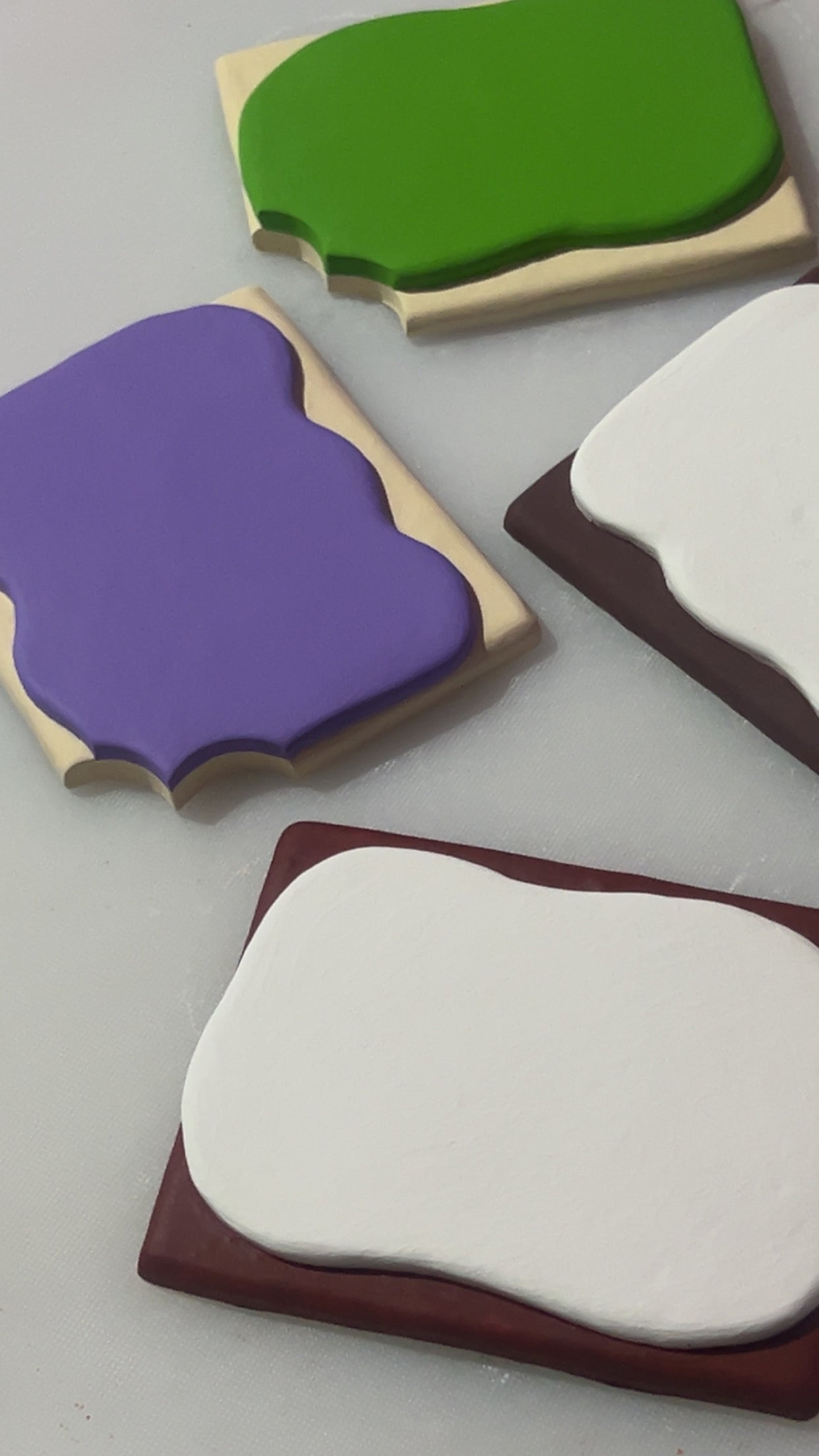 4 pc custom mix and match toaster pastry coasters