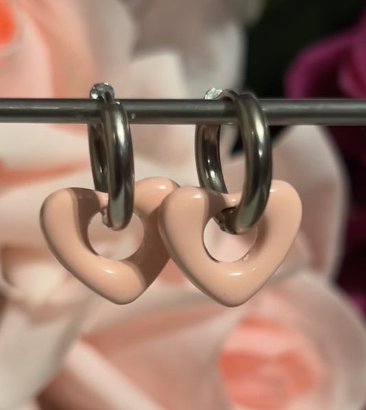 Strawberries and crème huggie hoops