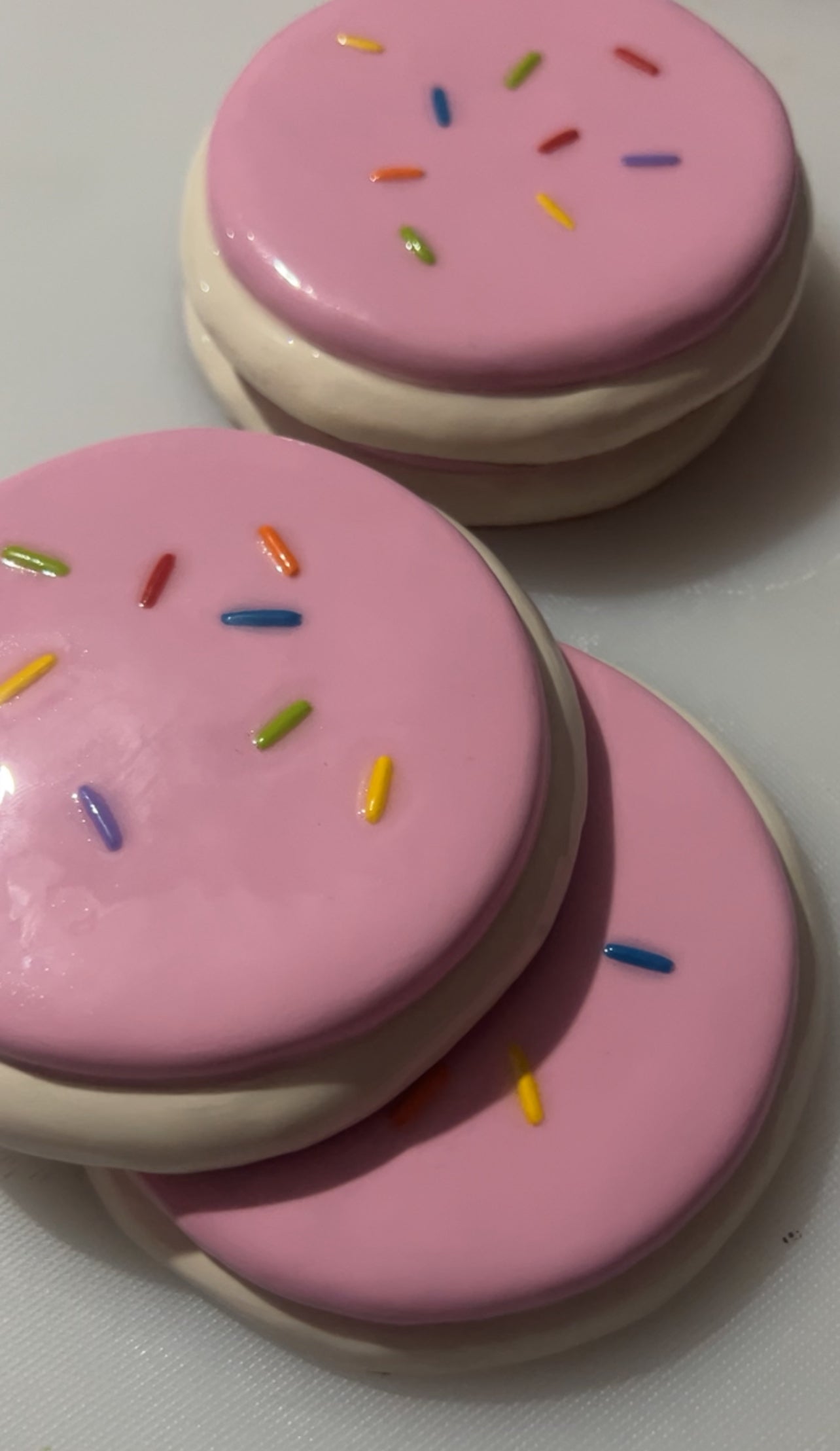 Frosted Sugar cookie coasters 4 pc