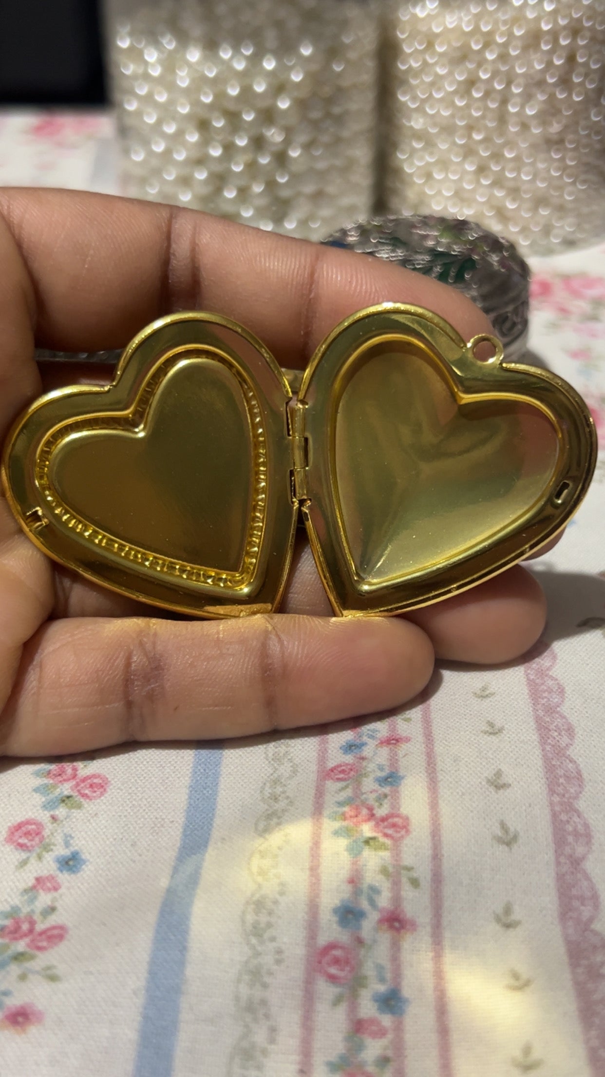 Storybook locket (silver and gold)