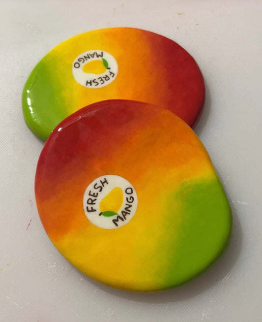 ‘Fresh mango’ coasters 2 pc