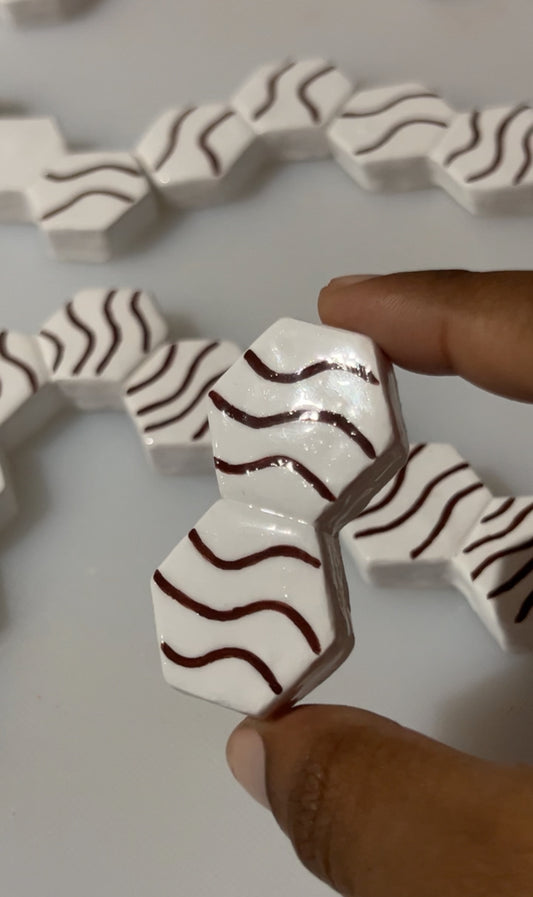 Zebra cake dominoes