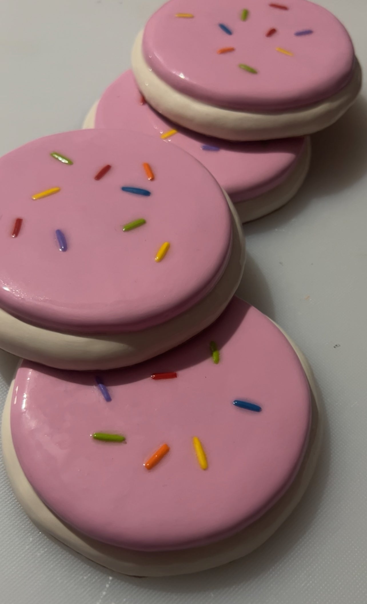 Frosted Sugar cookie coasters 4 pc