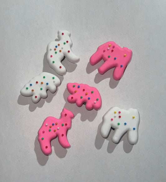 6-pack circus animal cookie clog shoe charms