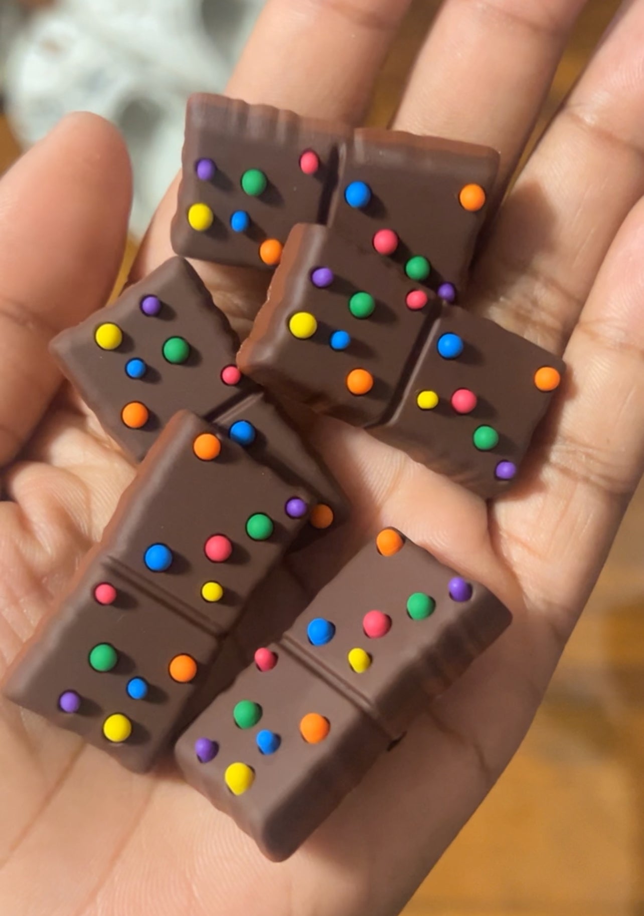 2 pc rainbow brownie clog shoe charms